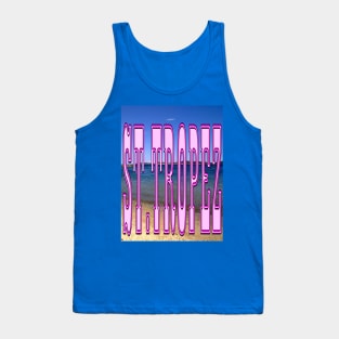 St. Tropez in Pink. St. Tropez in Background Tank Top